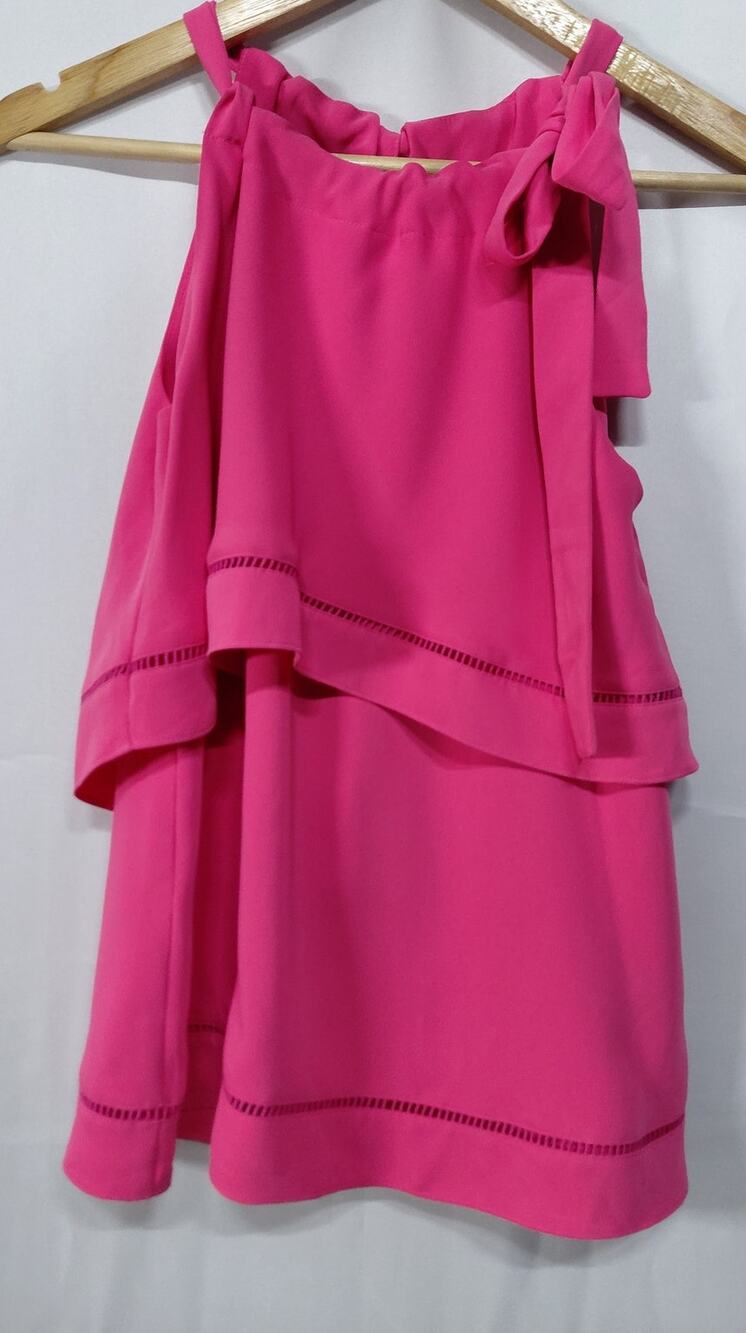 TRINA TURK Pink Sleeveless Top Solid Halter Women Size XS